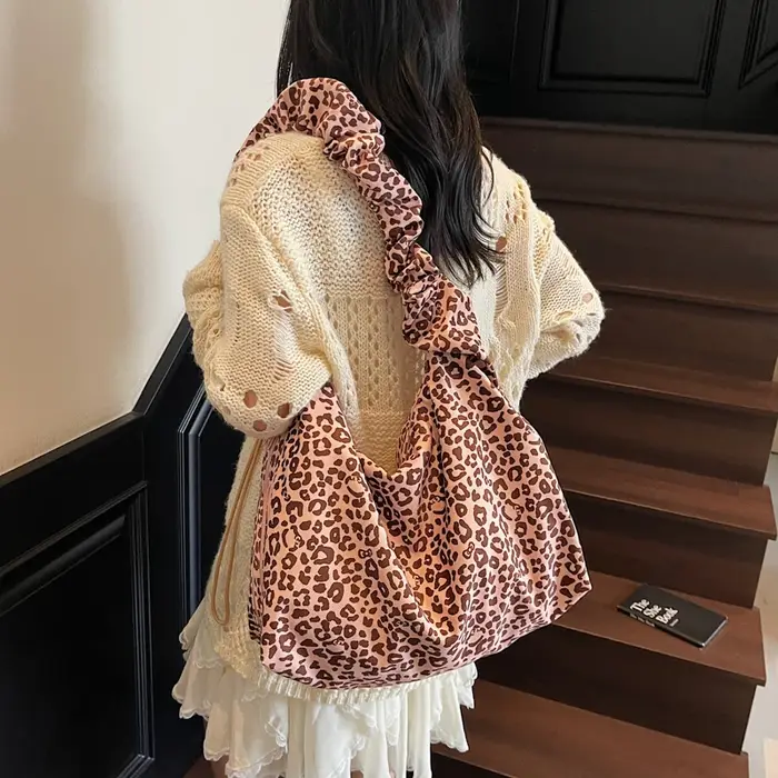 Sacs fourre-tout en Nylon léopard pour femmes