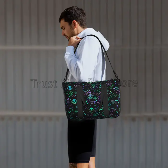 Sac de voyage à imprimé crânes magiques