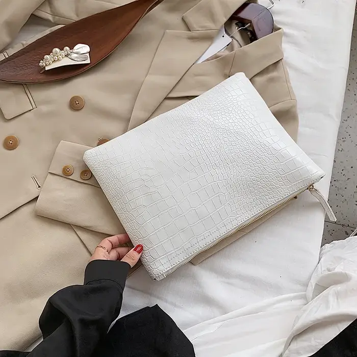 Sac à main et porte-monnaie en cuir PU souple pour femmes, pochette de jour de grande capacité pour 