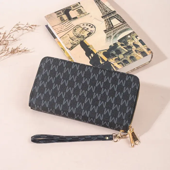 Portefeuille long à double fermeture éclair pour femmes, portefeuilles de haute qualité, grande capa