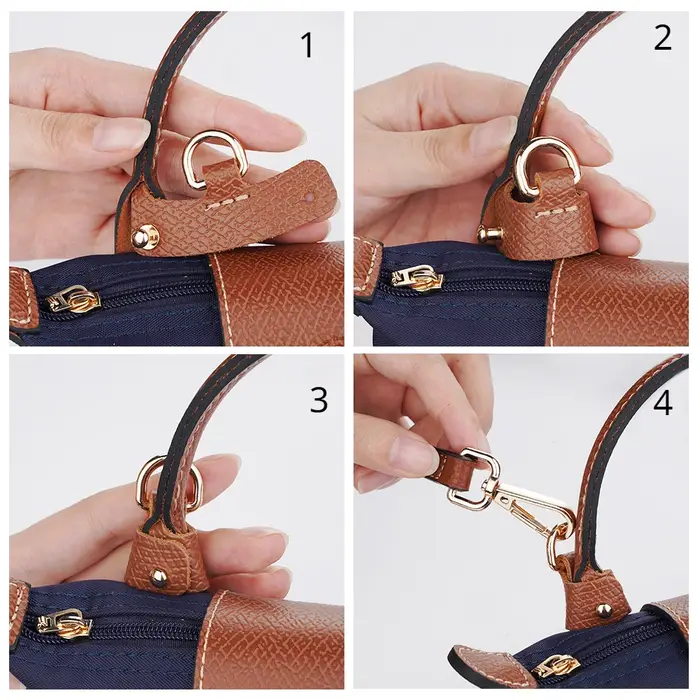 Sangle de sacs pour Mini sac Longchamp, sangle d'épaule boulette, accessoires de Conversion perforés pour sac sans poinçon Stra