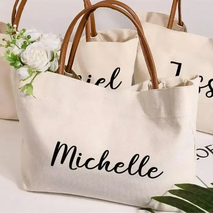 Sacs fourre-tout personnalisés pour la mariée