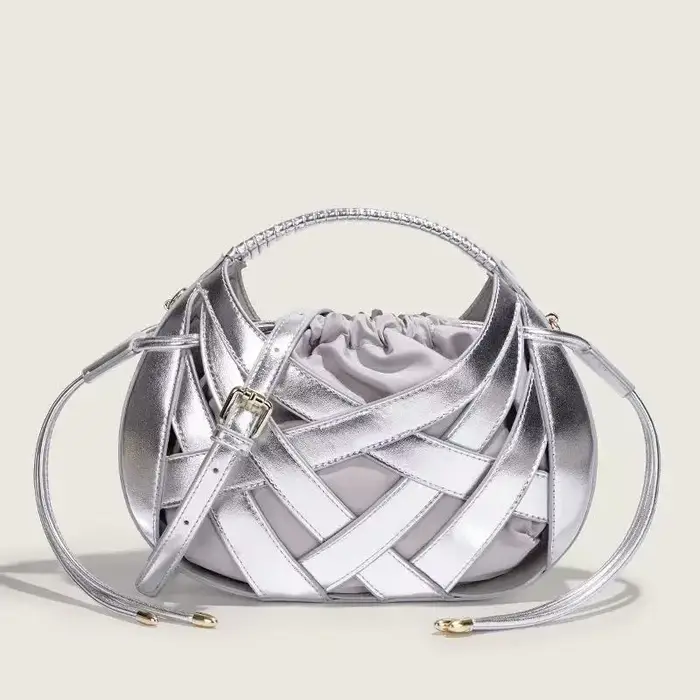 Sac à main de luxe en tissu tressé bordeaux, sac à bandoulière tendance pour femme, petit sac fourre