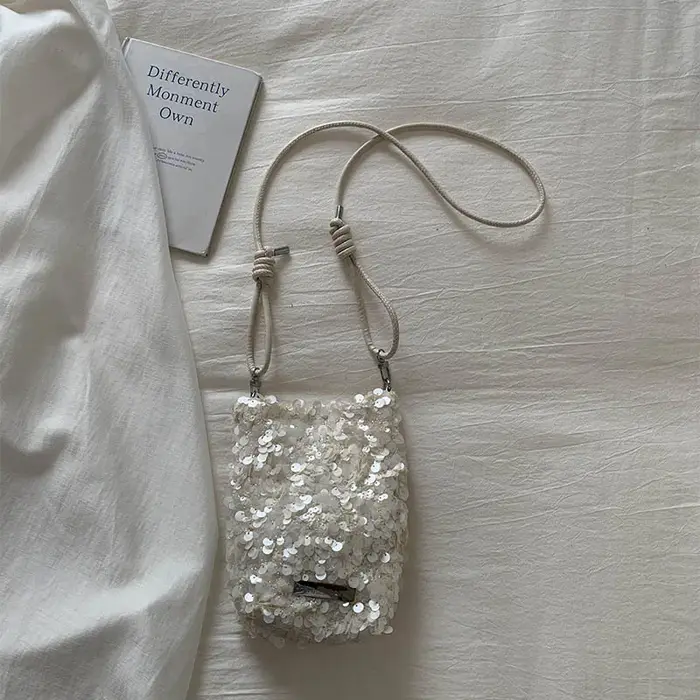 LEFTSIDE Mini paillettes sacs à bandoulière pour femmes 2025 concepteur nouvelle soirée Bling
