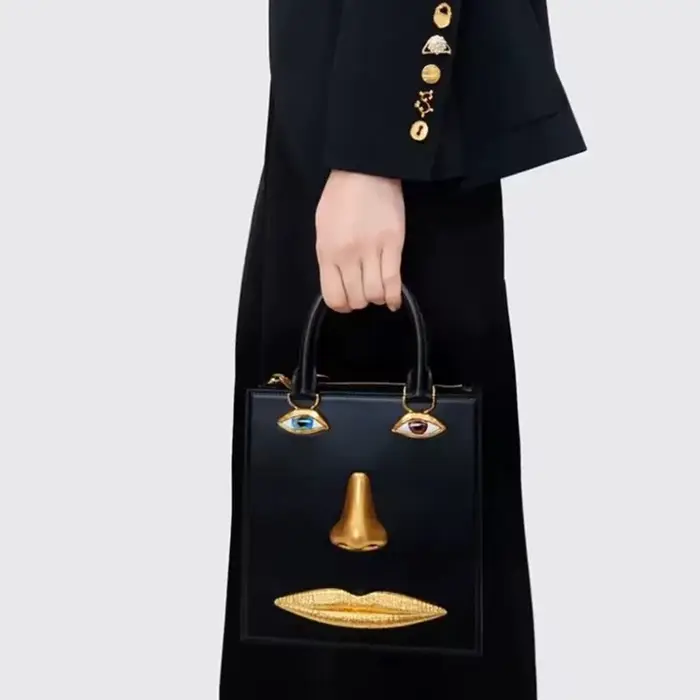 Sac à main pour femme en cuir noir de haute qualité