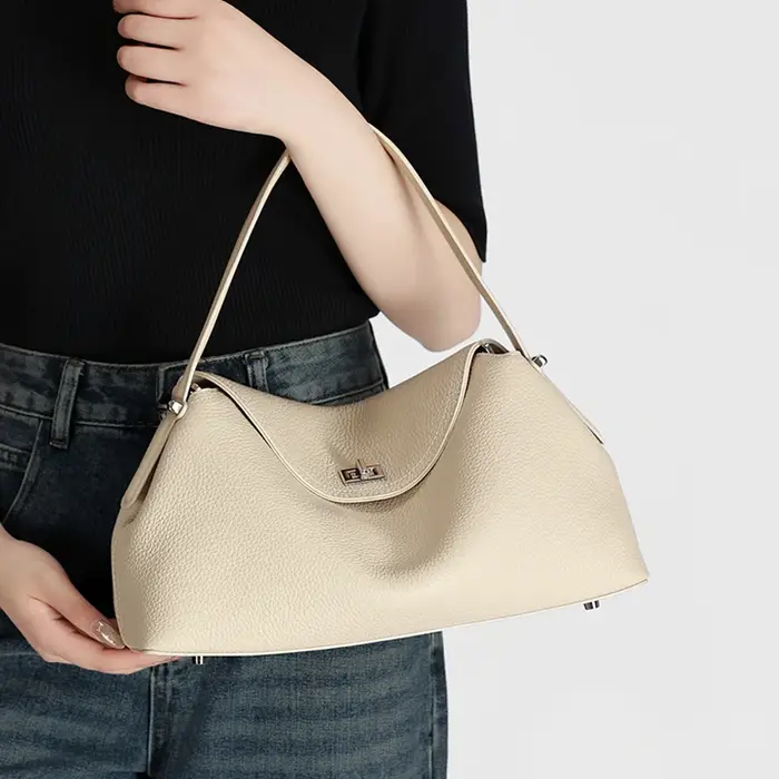 Sac fourre-tout en cuir véritable pour femme, grande capacité, sac à bandoulière en cuir de vachette