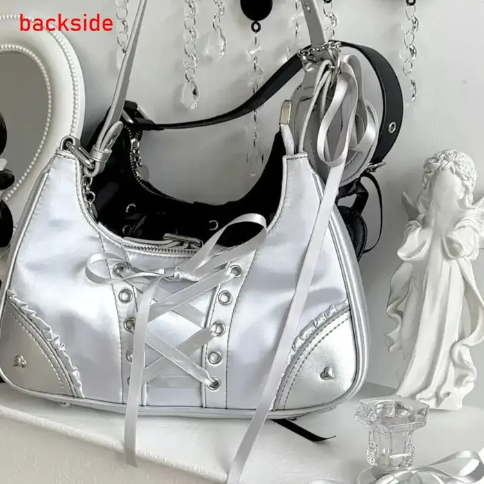Mignon Y2k femmes sac à bandoulière mode élégant doux Lolita Jk Ita sac Transparent littéraire Kawaii exquis femme sac