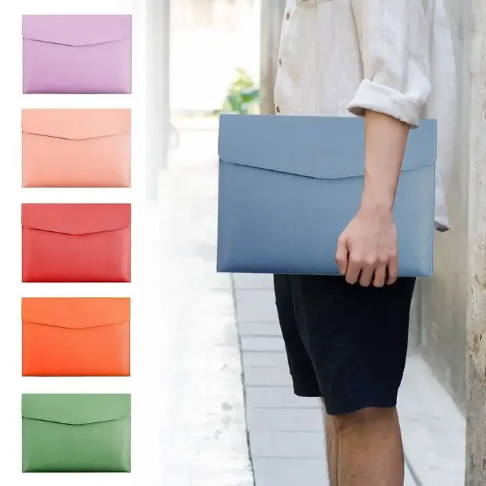 A4 enveloppe dossier en cuir pochette à documents