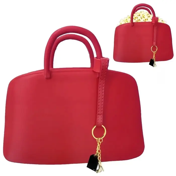 Sac fourre-tout rouge avec surface en cuir Queen