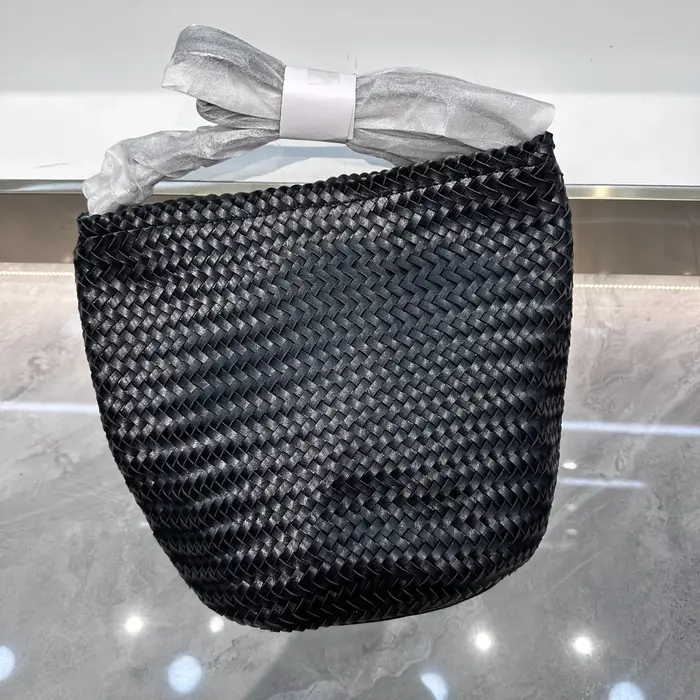 Sac à main en cuir PU pour femmes, sac tissé de luxe de styliste, sac tricoté fait à la main, sac se
