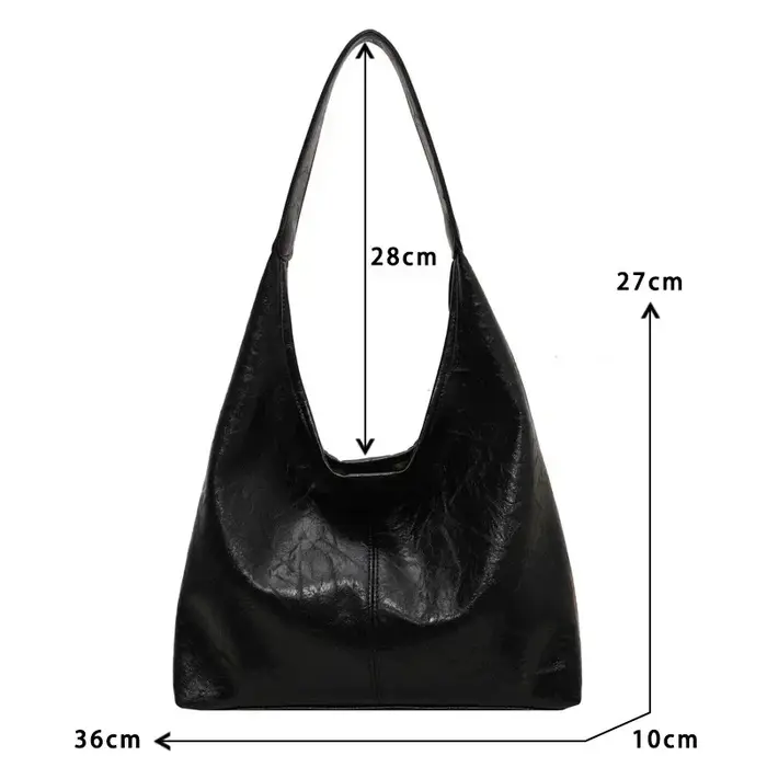Sac à bandoulière en cuir PU souple pour femmes