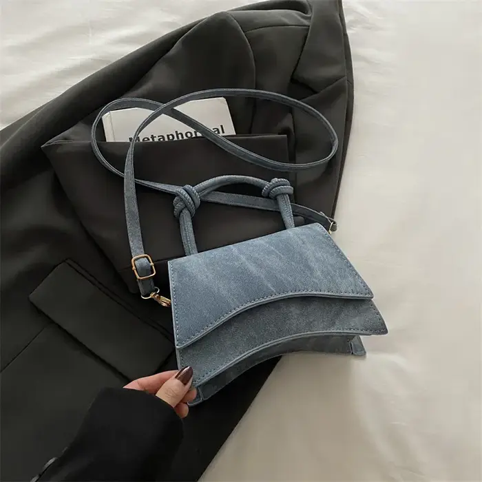 Sac à bandoulière tendance pour femmes, couleur Pure, sac diagonal Simple et décontracté, petits sac