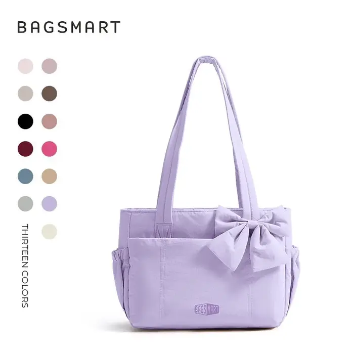 BAGSMART sac fourre-tout de voyage polyvalent femmes sac de transport plusieurs poches sac à main messager collège école sac à bandoulière