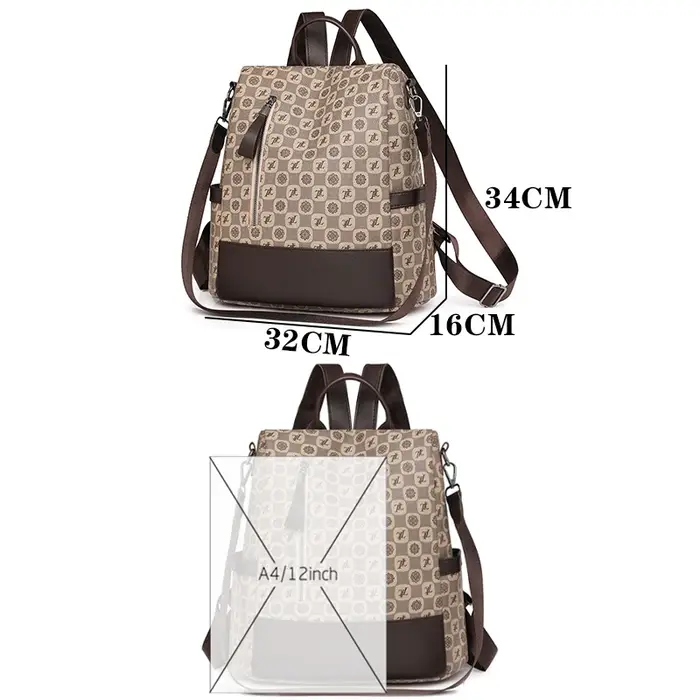 Sac à dos antivol avec lettres imprimées