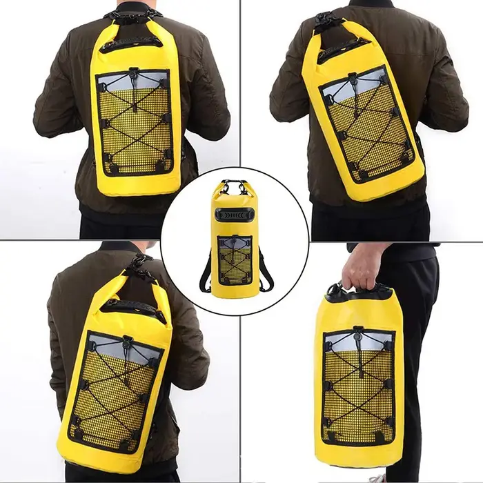 Sac étanche multifonctionnel pour l'extérieur – Bâche en PVC flottante avec détails réfléchissants pour le camping