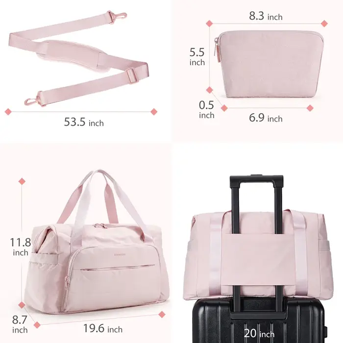 BAGSMART Sac de voyage 42L Grand sac de nuit pour week-end Sac