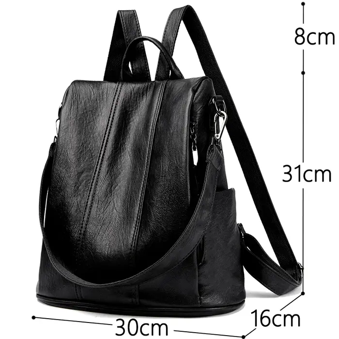 Sac à Dos Anti-Vol en Cuir de Marque de Luxe pour Femme Cartable de Bonne Qualité
