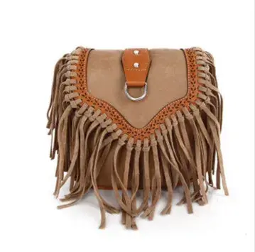 Sac à main bohème bohème pour femme, esprit libre, pompon, bandoulière, rétro, hippicopter, designer
