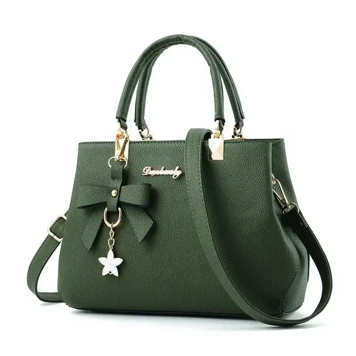 Femmes sacs de messager avec pendentif fleur bureau dames mode fourre-tout sac à main pur pour femme