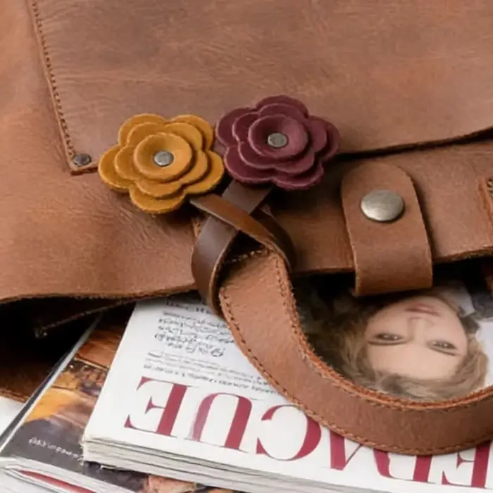 Breloque de sac vintage en forme de rose