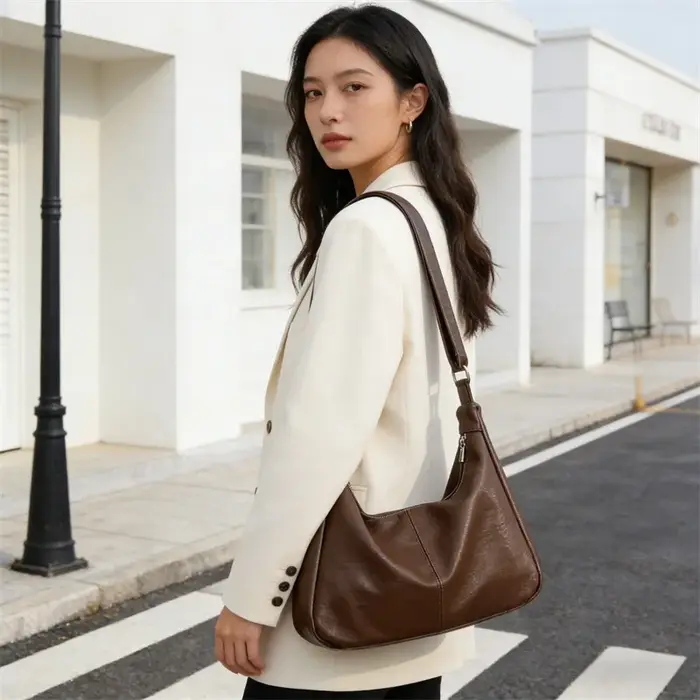 Sacs fourre-tout tendance en cuir PU souple pour femmes – Grands
