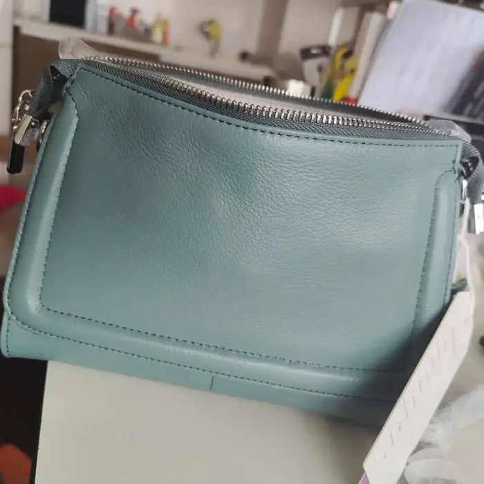 Zency – sacs à main en cuir souple avec chaîne bleue pour femmes, petit sac de luxe à poignée supéri