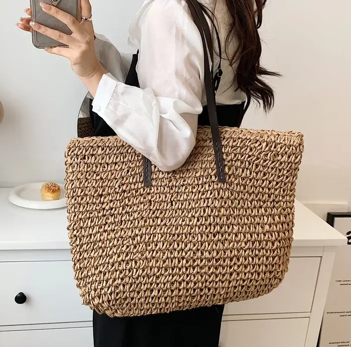 Sac à main en rotin tissé à la main pour femmes