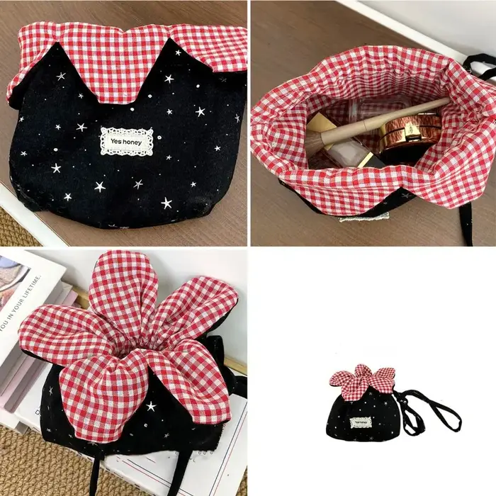 Sac bandoulière à cordon motif fleur