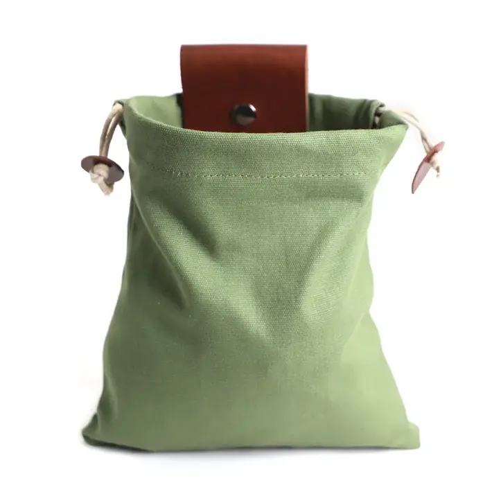 Sac de ramassage de fruits portable en cuir, 1 pièce, pour l'extérieur, poudre de cueillette, pliabl