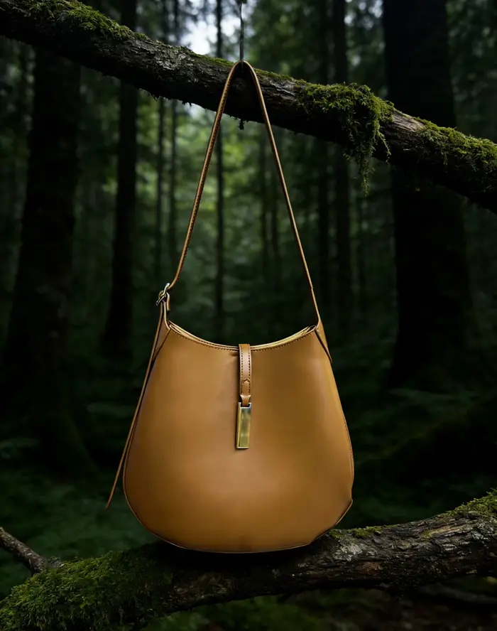 Sac croissant en daim pour femme