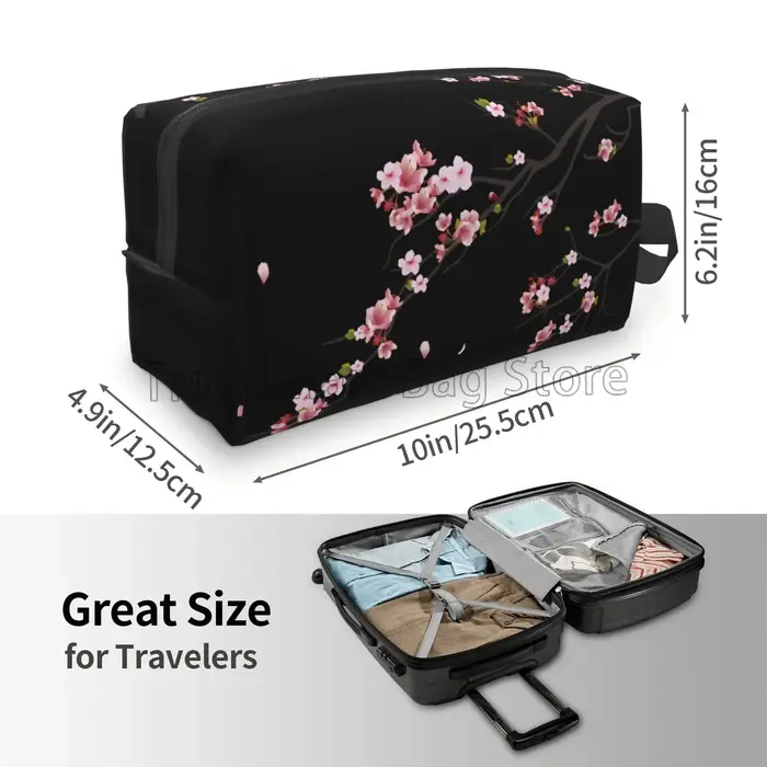 Sacs à cosmétiques japonais Sakura imprimés fleurs de cerisier pour femmes