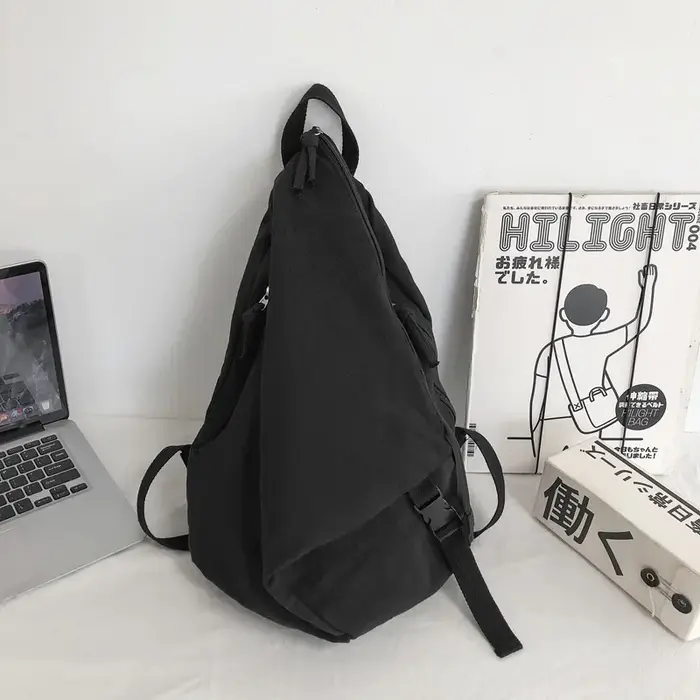 Sac à dos de couleur unie pour femmes 2026 en toile lavée