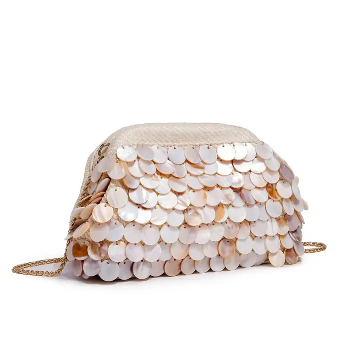 Nouveau Sac de Soirée Coquillage 2026, Sac Bandoulière Tressé à la Main, Sac à Main de Luxe, Style F