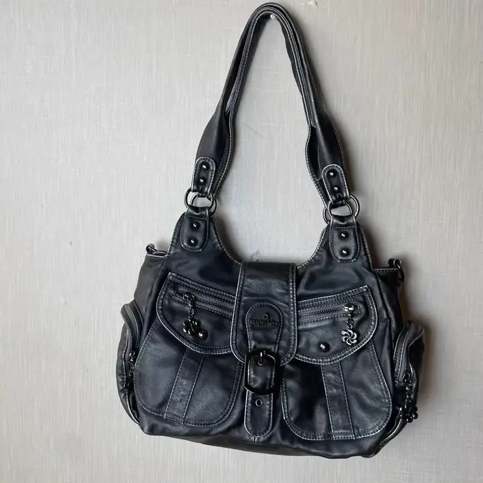 Sac à main Andel Kiss pour femme, sac à bandoulière serpentine en PU, sac bouffant multi-poches, sac