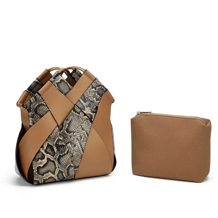 Sac à main décontracté à la mode Style de rue matériau PU fermeture en forme de seau sac pour femme de taille moyenne