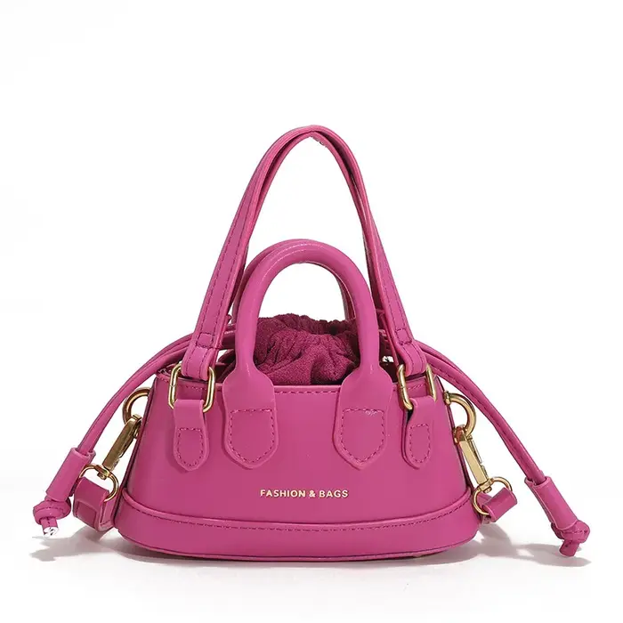 Mini Sac à Bandoulière Mignon Style Urbain Tendance Passe-Partout avec Cordon de Serrage Qualité Supérieure pour Rouge