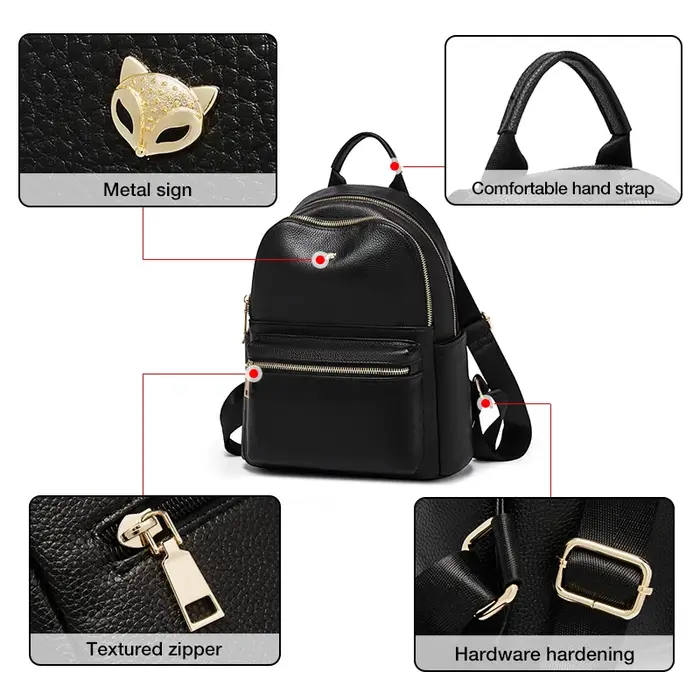 Sac à dos en cuir véritable pour femmes de la marque FOXER, sac à bandoulière de voyage tendance 202