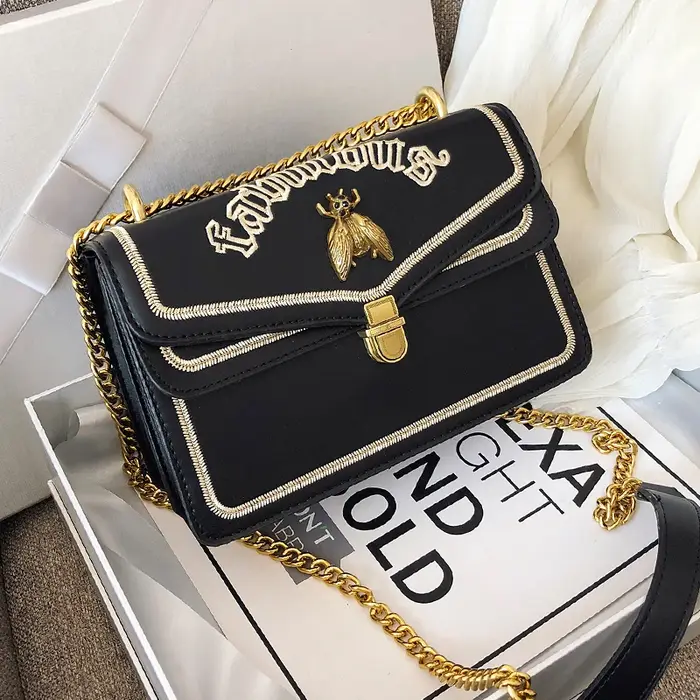 Marque de luxe femmes sac à main 2025 nouveau rétro abeille femme sac à bandoulière Simple fil à broder en cuir PU sacs