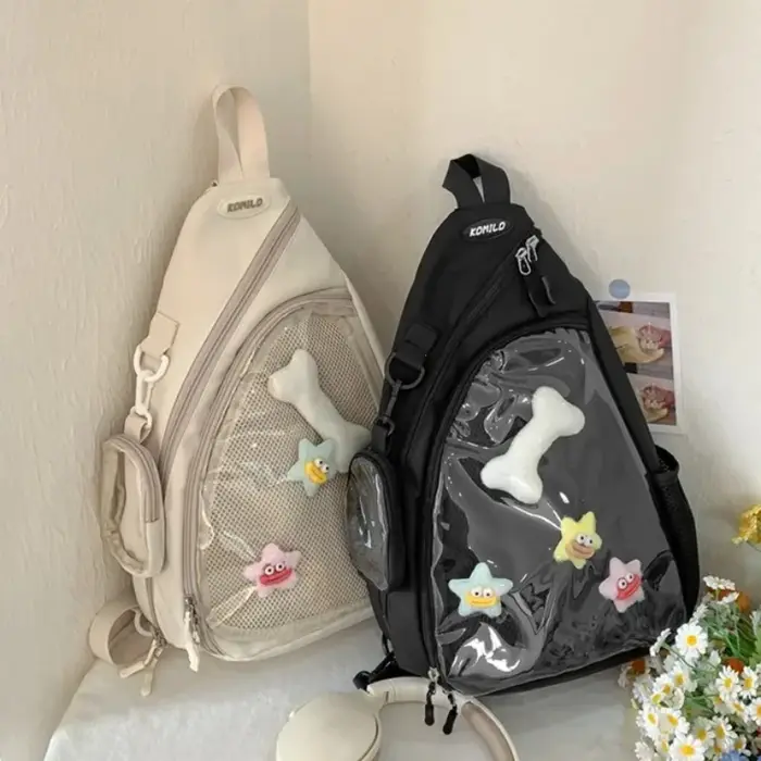 Sac à bandoulière Transparent à fermeture éclair pour femmes