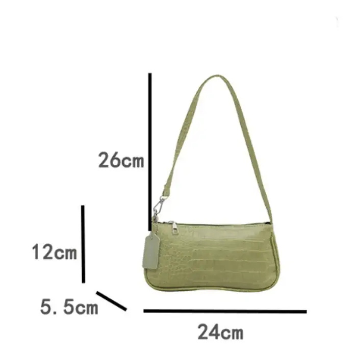 Sac à bandoulière simple à motif crocodile