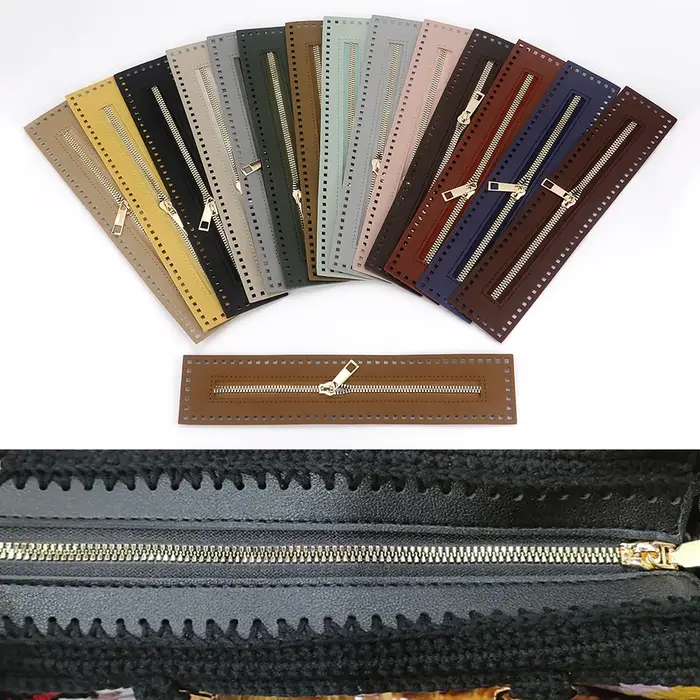Lot de 5 sangles à fermeture éclair de 27 cm avec trou de couture