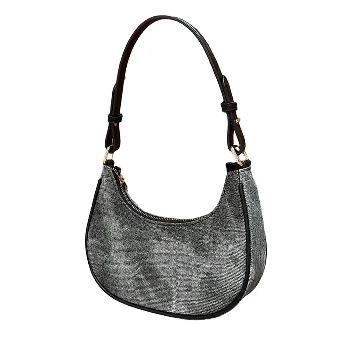 Sac à main en cuir PU gris pour femme