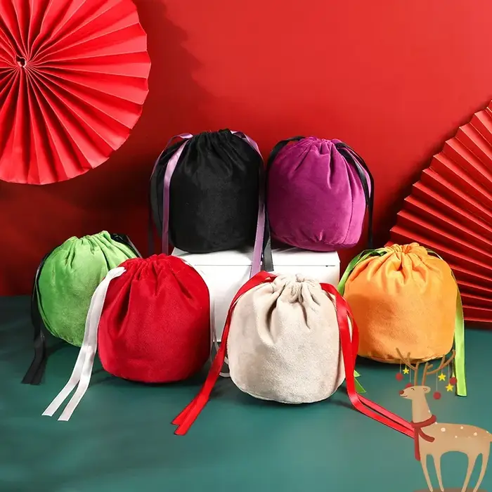 Sacs de lapin de pâques en velours
