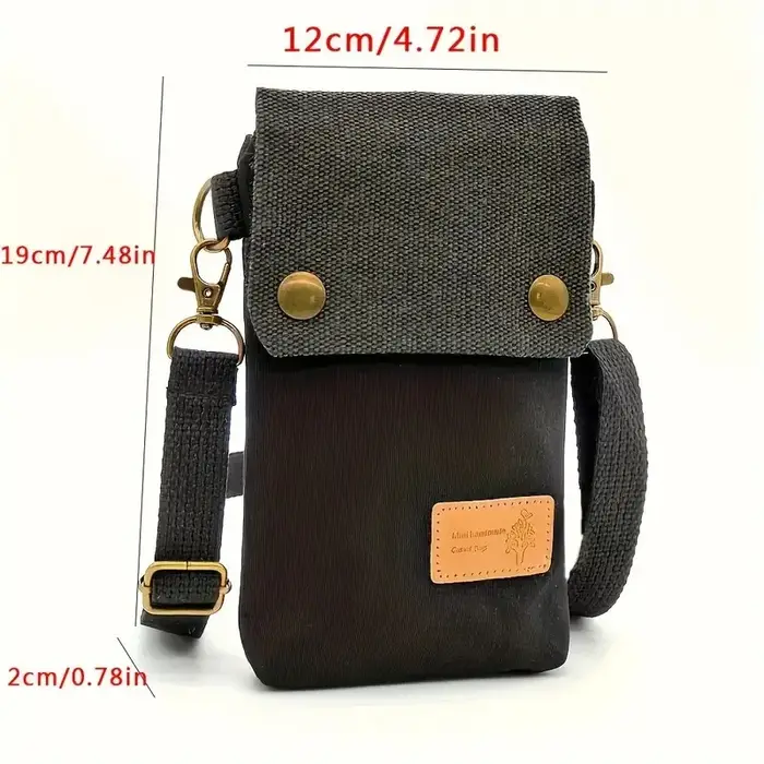 Mini tissu couleur contraste bandoulière sac de téléphone portable femmes petit Simple Vintage épaule sac