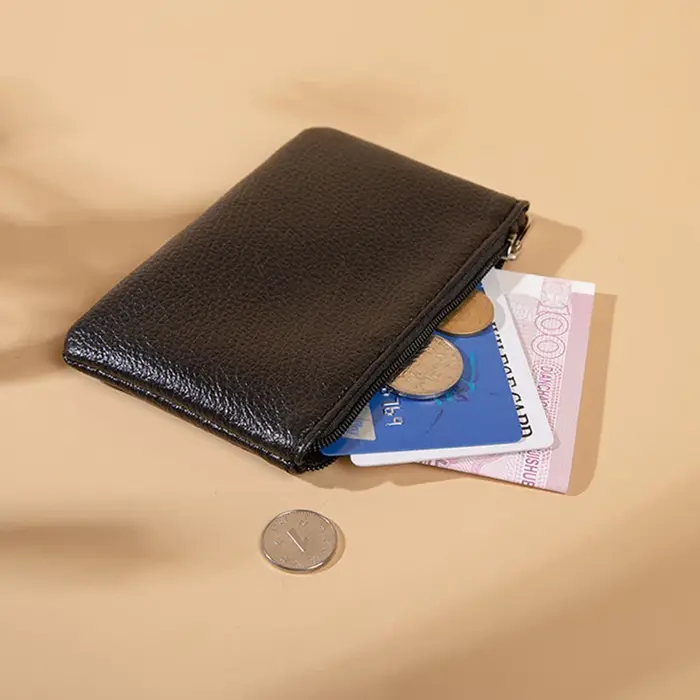 Porte-monnaie rétro en cuir PU pour femme