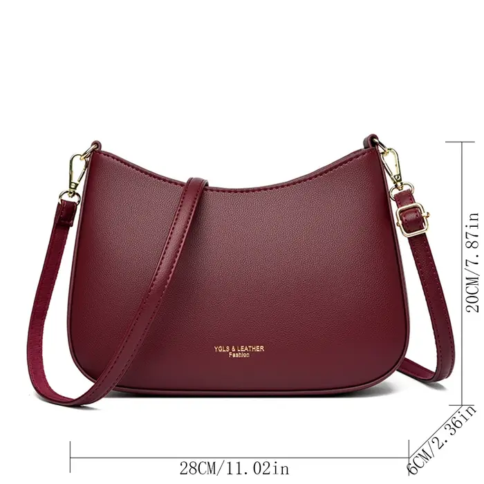 Sac à bandoulière en cuir Bergame pour femme