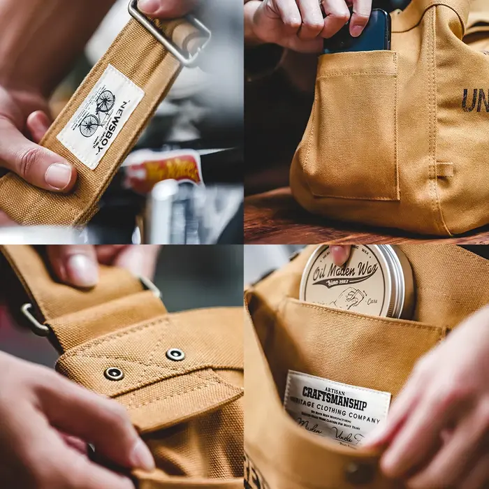 Maden Vintage grande capacité toile sac femme concepteur lettre imprimé bandoulière ordinateur sac messager sacs