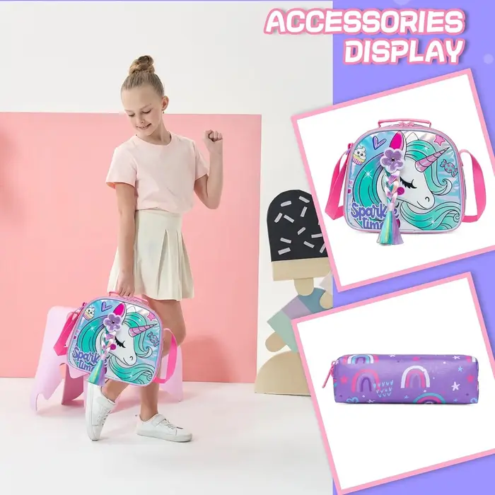 Sac à dos à roulettes licorne pour filles et enfants