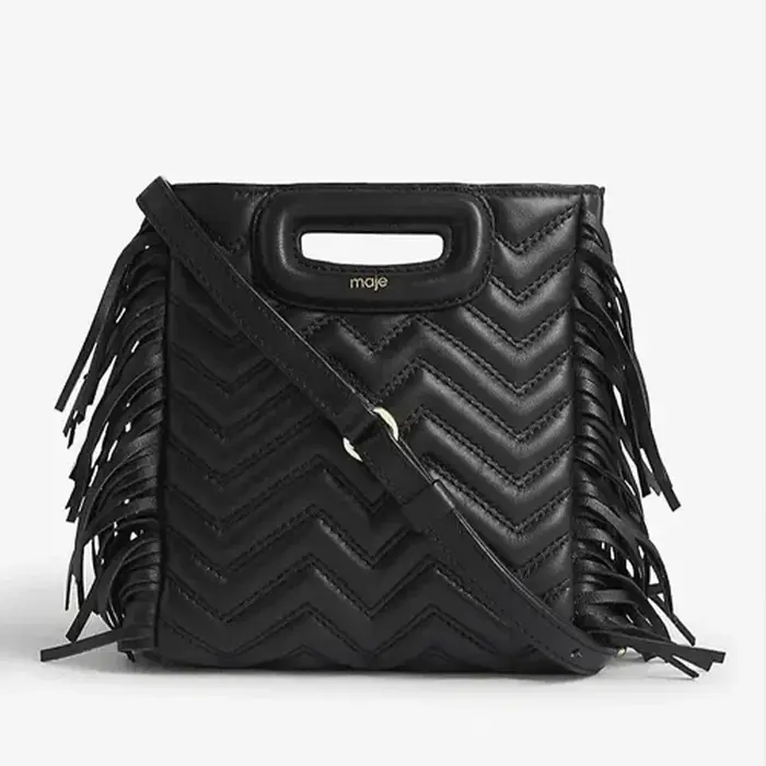 Sac à franges noir classique pour femme, nouveau sac à bandoulière tendance, design luxueux, sac ban