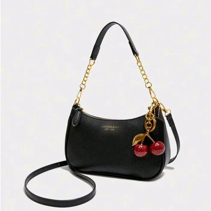 Sac à bandoulière pendentif cerise pour femmes